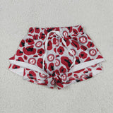 SS0817  baby girls A red leopard shorts yoga