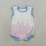 Matching Girls boys girls boat summer romper
