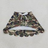 GLK0303 Girls girls camo scalloped Skirt
