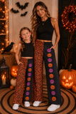 Family Matching Adult  Baby kids Halloween leopard pumpkin pants