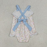 SR3461 baby girls flower romper