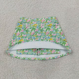 GLK0311 Girls girls tree flower green Skirt yoga