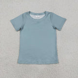 BT1762 baby boys baseball hat blue green short sleeve shirt top