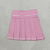 GLK0335 Girls pink white stripe Skirt yoga