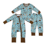 Matching Baby boys cowboy blue clothing