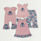 Matching girls fall embroidery flower clothing embroidery