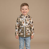 BT1328 baby boys Christmas Santa tree zipper hooded coat top