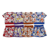 Matching Baby Girls team short sleeve skirt outfits yoga