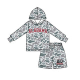 custom style MOQ 3 per style Matching Baby girls Alabama team short sleeve outfits