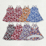 Matching Baby girls team leopard slip dress yoga