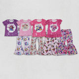 Matching Baby girls kpop short sleeve outfits