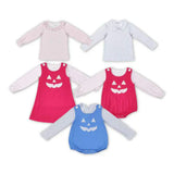 Matching Baby girls Halloween  Embroidery smile clothing