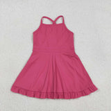5.14-1 USA WAREHOUSE S0440 pink sleeveless baby girls summer swimsuit