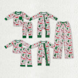 Christmas cakegreen adult and kids pajamas