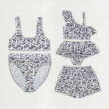 Family Matching Adult Baby girls grey camo swimwear