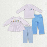 Thanksgiving turkey embroidery kids clothing