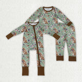 Family Matching Baby boys duck dog romper pajamas