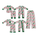 Christmas cakegreen adult and kids pajamas