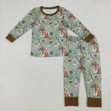 Family Matching Baby boys duck dog romper pajamas