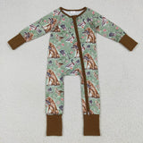 Family Matching Baby boys duck dog romper pajamas