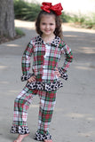 plaid girls clothing brown pajamas