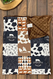 brown cow  blanket