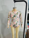 new style long flower yellow swimsuit