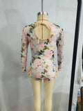 new style long flower yellow swimsuit