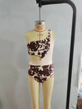 5.14-1 USA warehouse leopard girls swim suit