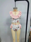 Summer girls horse swim suit