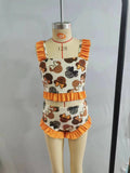 summer cartoon mouse orange swimsuit