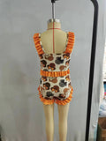 summer cartoon mouse orange swimsuit