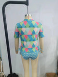 summer Colored triangle girls swimsuit