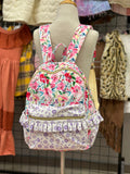 BA0101--High quality  purle floral print backpack