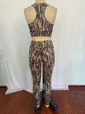 Sleeveless bottomland 2 pcs adult women yoga clothes