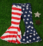 Star stripe Denim bell bottoms