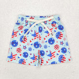 Smile stars popsicle kids boys 4th of july swim shorts