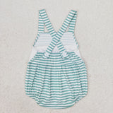 Stripe sleeveless crab baby girl summer romper