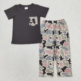 Grey top duck camo boys hunting clothes