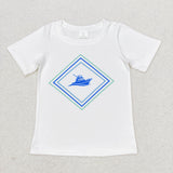 Short sleeves boat boys summer shirt