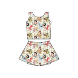 MOQ 3 custom style  yoga princess  girls dress set