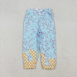 Family Matching Adult Kids blue long pant