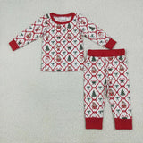 Matching Baby Christmas tree bow clothing