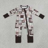 LR3118 baby boys elk duck long sleeve zipper romper