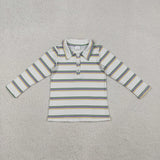 Matching Baby boys Mardi Gras button short sleeves shirt  tops