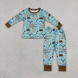 Matching Baby boys cowboy blue clothing