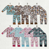 Matching Baby boys girls howdy long sleeve pajamas