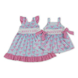 Matching Baby girls MAMA'S GIRL bow romper