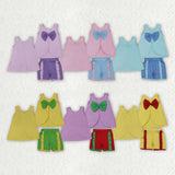 Matching Baby girls bow sleevelwss summer outfits
