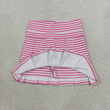 GLK0335 Girls pink white stripe Skirt yoga